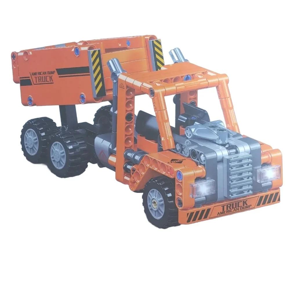 New Dynamic Super Dump Truck Builder Set Turning Accessories 261 Pcs Boy Gift